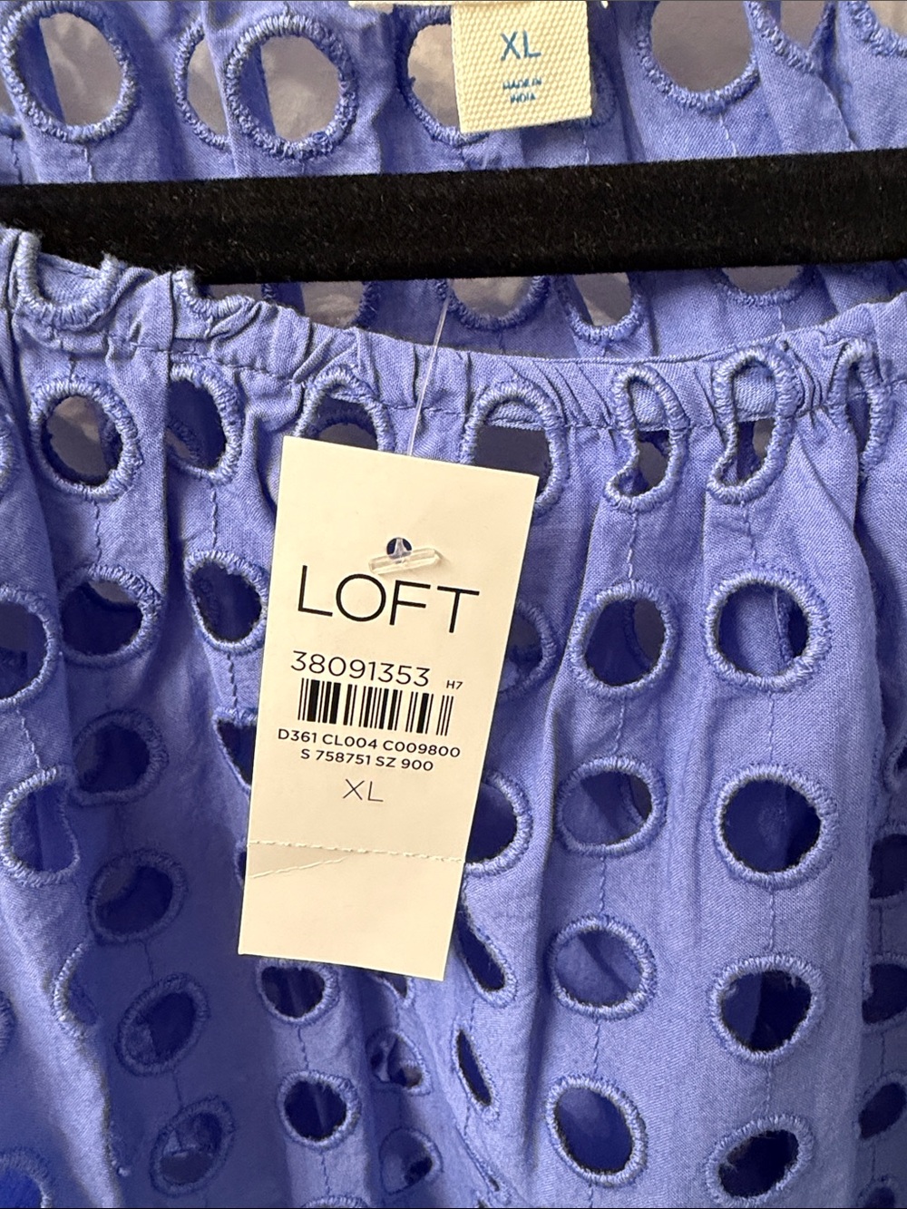 LOFT Beach Circle Eyelet Boatneck Top - Picture 5 of 6